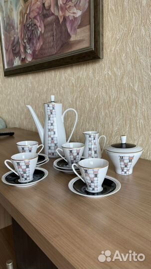 Фарфоровый Сервиз кофейный гдр