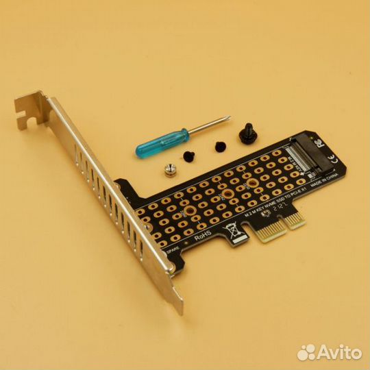 Переходник адаптер для SSD nvme M2 под PCI-Ex1
