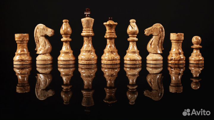 Шахматы «Карелия» (Мореная карельская береза)