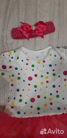 Платье боди для девочки 68