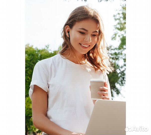 Наушники беспроводные TWS Prolike TWS128 с индикат