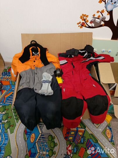 Коробка детских вещей и обуви на мальчика 92-104