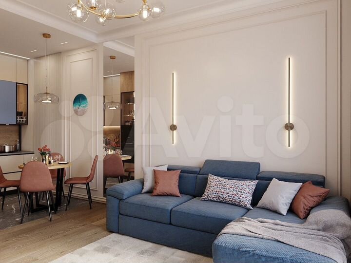 1-к. квартира, 50,7 м², 6/6 эт.