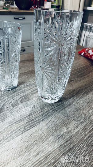 Ваза для цветов хрустальная