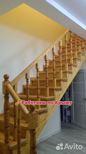 Деревянная лестница. В частные дома