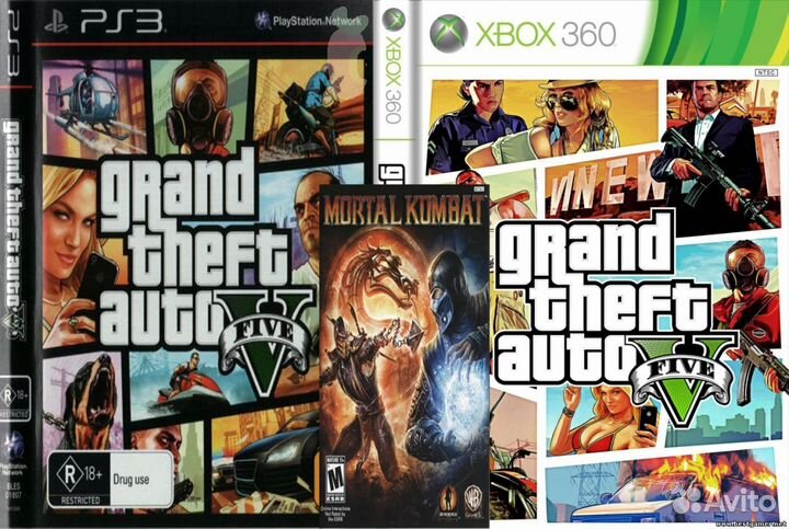 Xbox360 / ps3 игры Minecraft GTA 5 Mortal Kombat