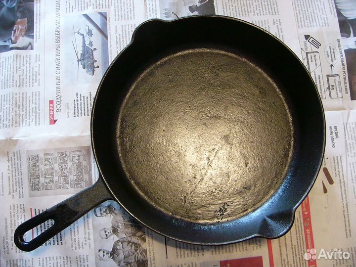 Глубокая чугунная сковорода 26 см Сделано в СССР