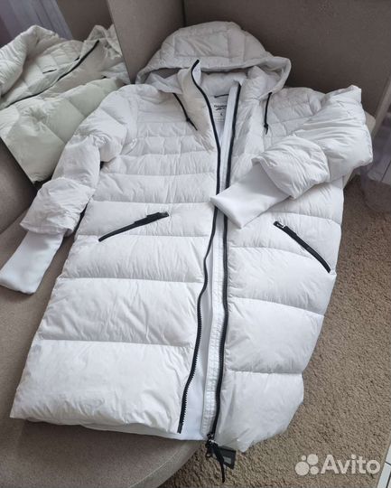 Пуховик Reebok оригинал пух перо зимний белый