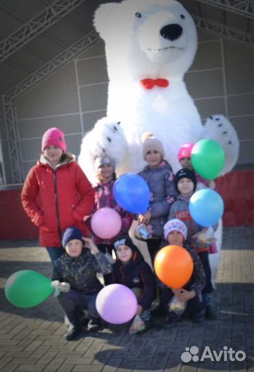 Белый мишка поздравление 3 метра