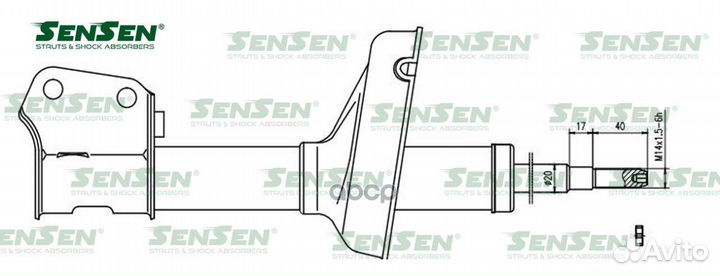 Аморт. перед. Nissan Kubistar Renault Kangoo 42
