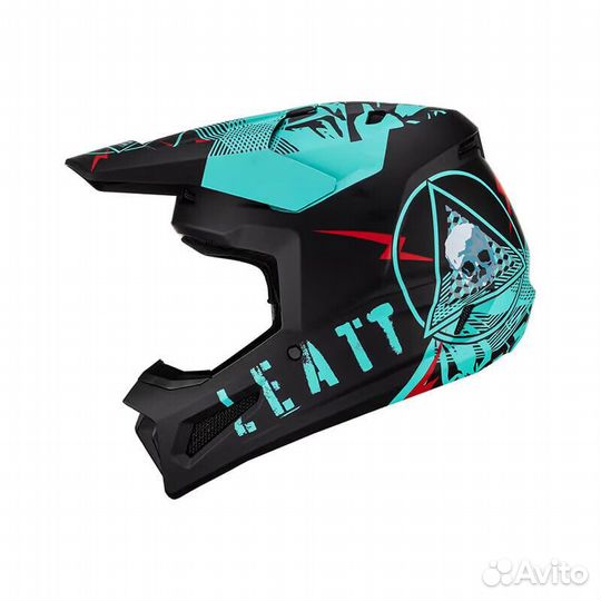 Leatt 2.5 2023 Мотошлем Black Aqua Черный