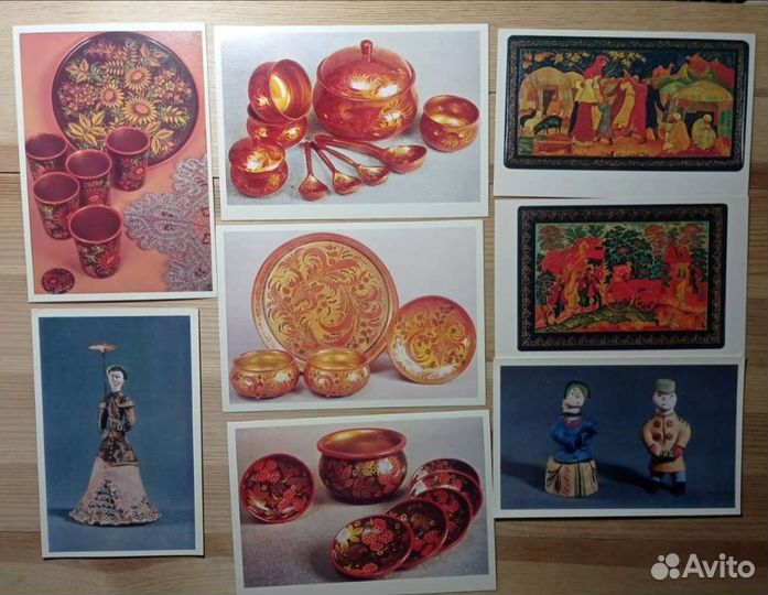 53 открытки народные промыслы: палех, мстера и тп