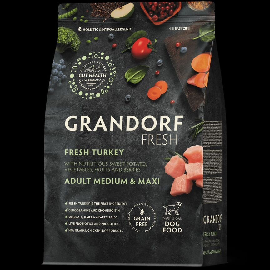 Grandorf fresh DOG Turkey MED&maxi