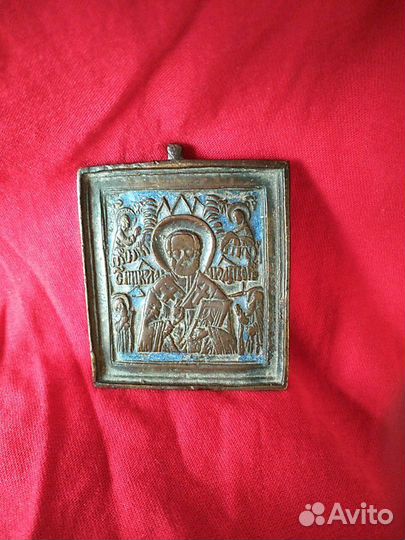 Икона дорожная меднолитая 