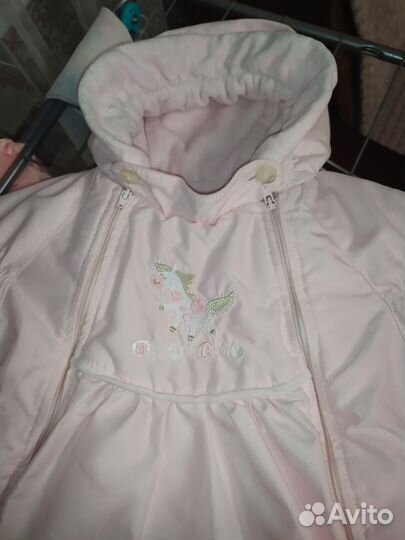 Конверт для новорождённой девочки на выписку 56-62