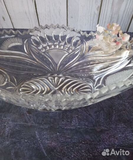 Ваза хрустальная СССР конфетница