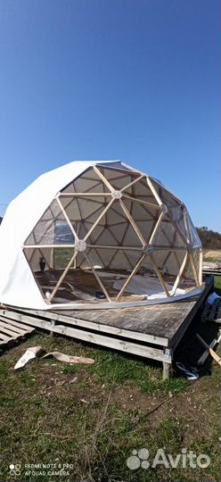Шатер для глэмпинга, геокупол
