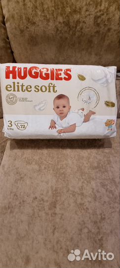 Подгузники huggies elite soft 3