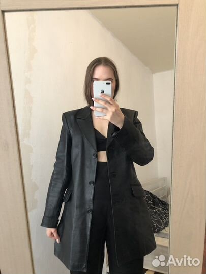 Пальто из натуральной кожи 46-48
