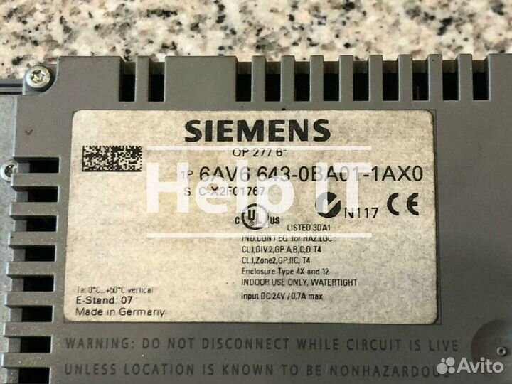 Панель оператора Siemens 6AV6643-0BA01-1AX0