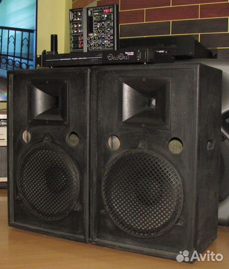 Колонки Frank Audio 1000W Pro 2шт Усилитель Микшер