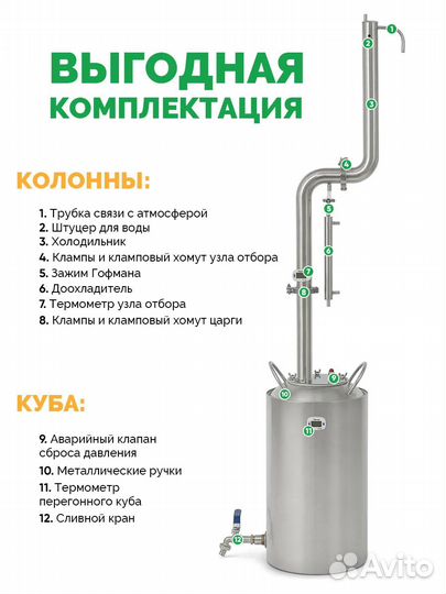 Дистиллятор самогонный аппарат Родник 3 20-30 л