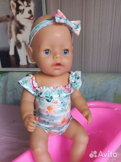 Baby Born оригинал с одеждой и ванночкой