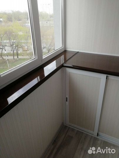 Отделка балконов и лоджий, шкафы на балкон