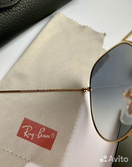 Очки ray ban aviator авиаторы голубые
