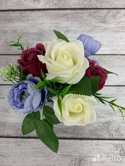 Букет из мыльных роз