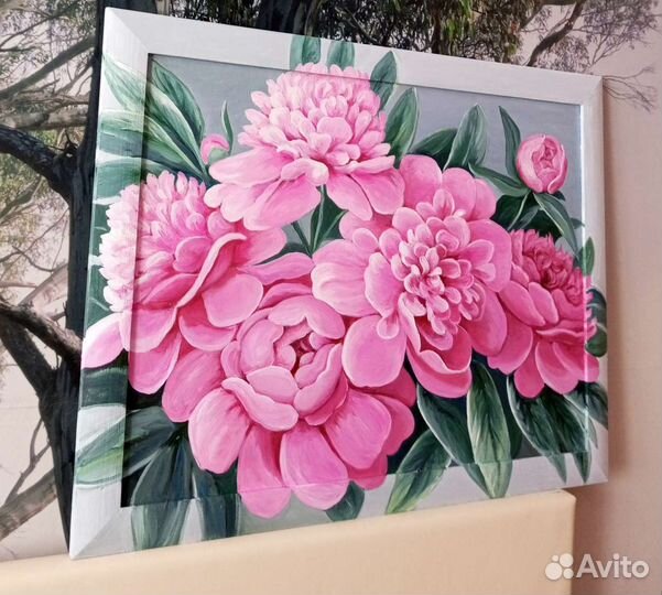 Картина маслом на холсте цветы