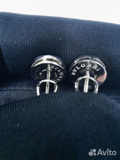 Золотые серьги (Пусеты) Bvlgari с бриллиантами