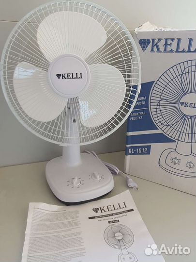 Вентилятор настольный 3 скорости,100Вт новый