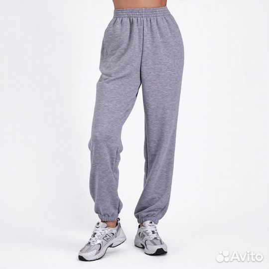 Брюки B.466 - меланж, French terry б/н, 44