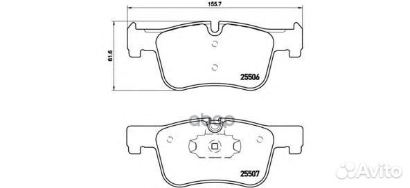 Колодки тормозные дисковые перед P06070 Brembo