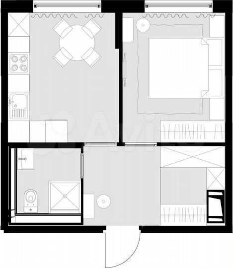 1-к. апартаменты, 32,3 м², 7/28 эт.