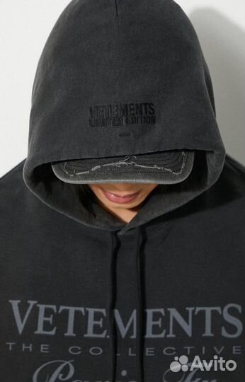 Vetements худи оверсайз Paris