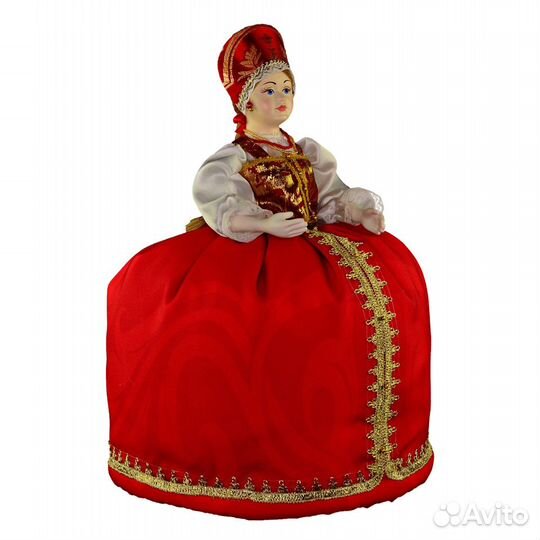 Кукла подарок красная грелка на заварочный чайник