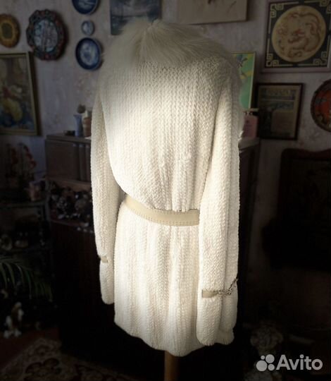 Вязанное меховое пальто Prada