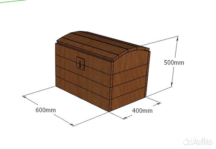 Сундук ящик деревянный ручной работы, сосна