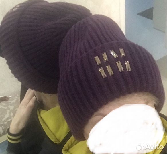 Женские зимние вязаные шапки