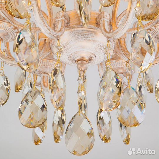 Подвесная люстра Eurosvet 10022/6 белый с золотом