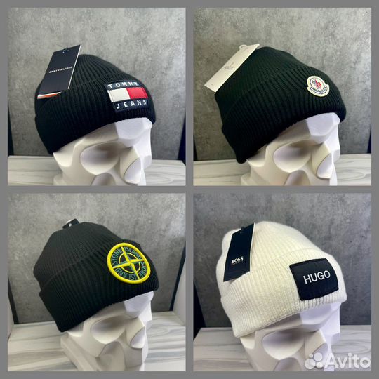 Мужские шапки Calvin Klein, Tommy, Moncler