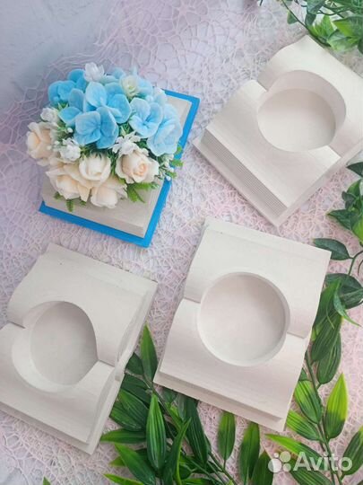 Кашпо Книга из гипса