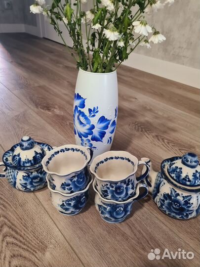 Чайный сервиз Гжель СССР