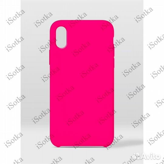 Чехол Apple iPhone X / Xs Leather Case (розовый)