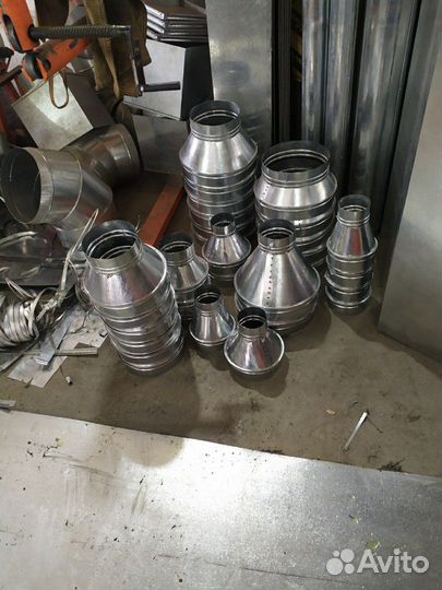 Вентиляция, зонты, баки, жестяные работы и