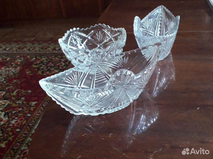 Конфетница, салатница, хрусталь СССР