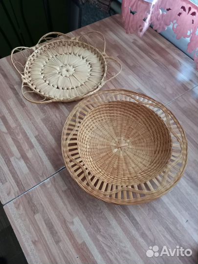 Тарелки плетёные винтаж
