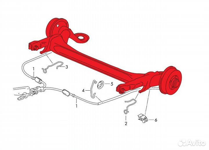 Балка заднего моста задняя Skoda Rapid седан CWV